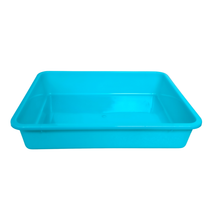 Load image into Gallery viewer, Laboratory Tray 24 x 19 x 4.5 cm Pack of 2 | Plastic lab Utility Tray with Raised Edges Sky Blue Color | lab Instrument & Equipment Tray | Medical, Pharmacy, Dental & Research lab Tray