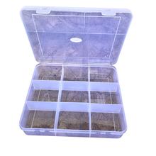 Load image into Gallery viewer, Multipurpose Plastic Storage Box Organizer with Fix Dividers 12 Grids Transparent Box for Tools, Jewelry, Screws, Beads & Lab Items | Durable Compartment Storage Case | Pack of 1