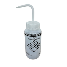 Load image into Gallery viewer, Wash bottle Distilled Water printed labelled pack of 1 for lab ldpe made wide mouth 500ml polypropylene cap for chemical solvent wash bottle for school, college & testing labs