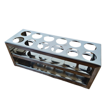 Load image into Gallery viewer, Test Tube Stand Stainless Steel 304 grade, Size 33 mm × 12 Holes Test Tube rack for Laboratory Pack of 1