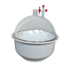 Load image into Gallery viewer, Desiccator Vaccum PP/PC 250 mm Pack of 1 Dome shape, 9.2 ltr Poly carbonate Cover and Polypropylene body