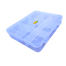 Load image into Gallery viewer, Multipurpose Plastic Storage Box Organizer with Fix Dividers 12 Grids Transparent Box for Tools, Jewelry, Screws, Beads & Lab Items | Durable Compartment Storage Case | Pack of 1