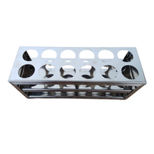 Load image into Gallery viewer, Test Tube Stand Stainless Steel 304 grade, Size 33 mm × 12 Holes Test Tube rack for Laboratory Pack of 1