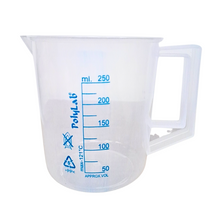 Load image into Gallery viewer, Measuring Jug Printed Plastic 250 ml Beaker with Handle, Molded in Polypropylene - Screen Printed Graduations, Spout & Handle for Easy Pouring (250 ml, Pack of 1)