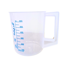 Load image into Gallery viewer, Measuring Jug Printed Plastic 600 ml Beaker with Handle, Molded in Polypropylene - Screen Printed Graduations, Spout & Handle for Easy Pouring (600 ml, Pack of 1)