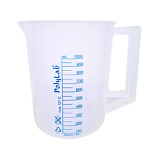 Load image into Gallery viewer, Measuring Jug 1000 ml or 1 LTR Printed Plastic, Beaker with Handle, Molded in Polypropylene - Screen Printed Graduations, Spout & Handle for Easy Pouring (1000 ml, Pack of 1)