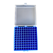 Load image into Gallery viewer, Cryo box (PP) 100 places for 1ml and 1.8 ml cryo vials, Cryo Box Vial Rack, Freezer Storage Fit for 2 ml Cryo storage Freezing Box (Pack of 1)