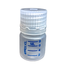 Load image into Gallery viewer, Reagent Bottle Printed Graduation Leak proof Narrow Mouth with cap Capacity 8 ml Material Polypropylene For filling Liquid in Laboratory Pack of 1
