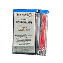 Load image into Gallery viewer, Congo Red Indicator Papers 10 Booklets Qualigens Indikrom Papers Kangaroo (200 Strips)