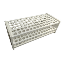 Load image into Gallery viewer, Test tube stand 3 TIER: 13 mm X 84 Holes Pack of 1 Polypropylene Made Heavy Assembled Test tube rack