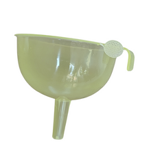Load image into Gallery viewer, Funnel Plastic All Purpose Wide-Mouth Color Plastic Funnel Pack of 1 Food Grade And BPA Free With Mini Handle for Kitchen, Transfer Any Liquid, Oils etc. (Size: 140 mm)