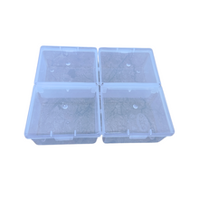 Load image into Gallery viewer, Multipurpose Plastic Storage Box Individual Lids From Outside 4 Compartment Storage Box Transparent Rectangular For Multi use at home, office, shop etc Size 155 X 125 X 40 mm Pack of (1)