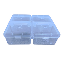 Load image into Gallery viewer, Multipurpose Plastic Storage Box Individual Lids Pack of 1 From Outside 4 Compartment Storage Box Transparent Rectangular For Multi use at home, office, shop etc Size 115 X 95 X 35 mm