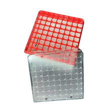 Load image into Gallery viewer, Cryo Box (P.C) Polycarbonate Freezer Boxes, 4.5 ml Cryo Vial Rack, Freezer Storage,- 81 places for 4.5 ml cryo vails (Pack of 1) Polylab