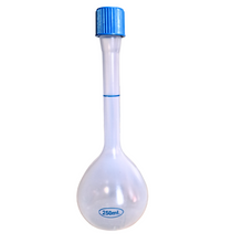 Load image into Gallery viewer, Volumetric flask with Screw cap 250 ml (Pack of 1) Plastic for chemistry measuring flask laboratory apparatus