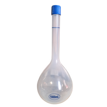Load image into Gallery viewer, Volumetric flask with Screw cap 1000 ml (Pack of 1) Plastic for chemistry measuring flask laboratory apparatus