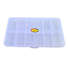 Load image into Gallery viewer, Multi purpose Storage Box or Organizer Rectangular Storage Box with Fix dividers 12 Grids Transparent Pack of 1