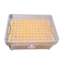 Load image into Gallery viewer, Micro Tip Box 2-200 ul with 96 pcs of 200 µl - AUTOCLAVABLE Universal Fit Micro pipette Tips (Pack of 1)