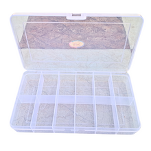 Load image into Gallery viewer, Multi purpose Storage Box or Organizer Rectangular Storage Box with Fix dividers 12 Grids Transparent Pack of 1