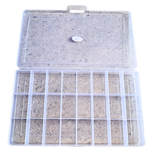 Load image into Gallery viewer, Multi purpose Storage Box or Organizer Rectangular Storage Box with Fix dividers 24 Grids Transparent Pack of 1