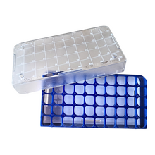 Load image into Gallery viewer, Cryo Box Polycarbonate Freezer Boxes, Vial Rack, Freezer Storage, 9 x 5 Array, 5 Place, 130 mm Length x 70 mm Width x 52 mm Height. Fit for 1 ml, 1.8 ml and 2 ml Cryo Vials (Pack of One)