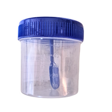 Load image into Gallery viewer, Stool Container Specimen Cups with Spoon Lid ETO Sterile Individual Packing for Laboratory Use, 50 ml - Leak-Proof Design PACK OF 1