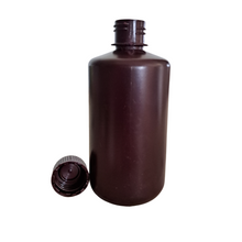 Load image into Gallery viewer, Reagent Bottle (Narrow Mouth) HDPE Plastic mold Plastic Amber color 250 ml (Pack of 1)