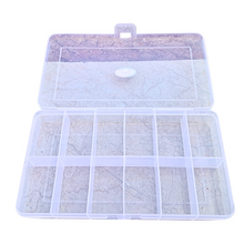 Load image into Gallery viewer, Multi purpose Storage Box or Organizer Rectangular Storage Box with Fix dividers 12 Grids Transparent Pack of 1