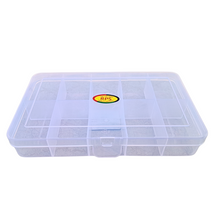 Load image into Gallery viewer, Multi purpose Storage Box or Organizer Rectangular Storage Box with Fix dividers 12 Grids Transparent Pack of 1