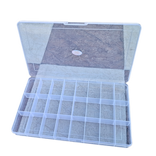 Load image into Gallery viewer, Multi purpose Storage Box or Organizer Rectangular Storage Box with Fix dividers 24 Grids Transparent Pack of 1