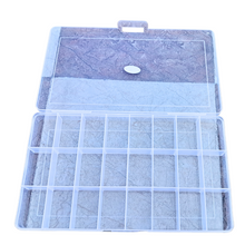 Load image into Gallery viewer, Multi purpose Storage Box or Organizer Rectangular Storage Box with Fix dividers 24 Grids Transparent Pack of 1