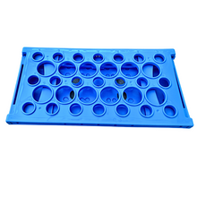 Load image into Gallery viewer, Centrifuge Tube Rack Foldable Space Saving Rack for 15 ml and 50 ml Centrifuge Tube total 33 holes Polypropylene mold Laboratory Plastic Tube Rack Holder (Pack of 1)