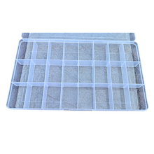 Load image into Gallery viewer, Multi purpose Storage Box or Organizer Rectangular Storage Box with Fix dividers 24 Grids Transparent Pack of 1