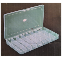 Load image into Gallery viewer, Multi purpose Storage Box or Organizer Rectangular Storage Box with Fix dividers 24 Grids Transparent Pack of 1