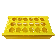 Load image into Gallery viewer, Centrifuge Tube Rack Foldable Space Saving for 50 ml, 18 holes Polypropylene mold Laboratory Plastic Tube Rack Holder (Pack of 1)