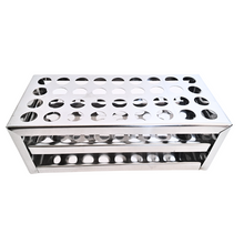Load image into Gallery viewer, Test Tube Stand Stainless Steel 304 grade, Size 16 mm × 36 Holes Test Tube rack for Laboratory Pack of 1