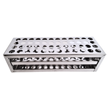 Load image into Gallery viewer, Test Tube Stand Stainless Steel 304 grade, Size 16 mm × 48 Holes Test Tube rack for Laboratory Pack of 1