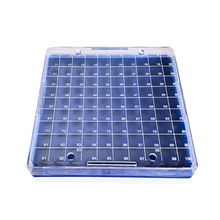 Load image into Gallery viewer, Micro Centrifuge Tube Box Rack for 100 MCTs of 0.5 ml Material : Polycarbonate