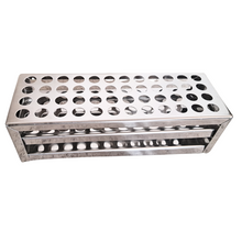 Load image into Gallery viewer, Test Tube Stand Stainless Steel 304 grade, Size 13 mm × 48 Holes Test Tube rack for Laboratory Pack of 1