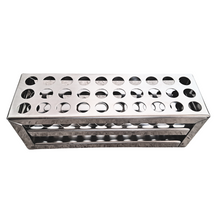 Load image into Gallery viewer, Test Tube Stand Stainless Steel 304 grade, Size 13 mm × 30 Holes Test Tube rack for Laboratory Pack of 1