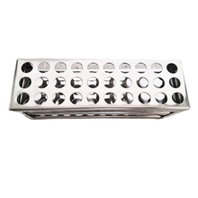 Load image into Gallery viewer, Test Tube Stand Stainless Steel 304 grade, Size 13 mm × 30 Holes Test Tube rack for Laboratory Pack of 1
