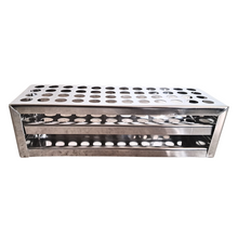 Load image into Gallery viewer, Test Tube Stand Stainless Steel 304 grade, Size 13 mm × 48 Holes Test Tube rack for Laboratory Pack of 1