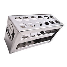 Load image into Gallery viewer, Test Tube Stand Stainless Steel 304 grade, Size 16 mm × 12 Holes Test Tube rack for Laboratory Pack of 1