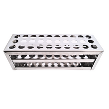 Load image into Gallery viewer, Test Tube Stand Stainless Steel 304 grade, Size 16 mm × 30 Holes Test Tube rack for Laboratory Pack of 1