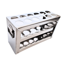 Load image into Gallery viewer, Test Tube Stand Stainless Steel 304 grade, Size 20 mm × 12 Holes Test Tube rack for Laboratory Pack of 1