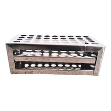 Load image into Gallery viewer, Test Tube Stand Stainless Steel 304 grade, Size 13 mm × 36 Holes Test Tube rack for Laboratory Pack of 1