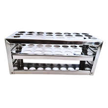 Load image into Gallery viewer, Test Tube Stand Stainless Steel 304 grade, Size 20 mm × 24 Holes Test Tube rack for Laboratory Pack of 1