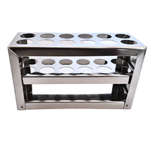 Load image into Gallery viewer, Test Tube Stand Stainless Steel 304 grade, Size 20 mm × 12 Holes Test Tube rack for Laboratory Pack of 1