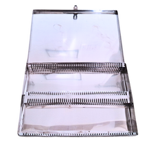 Load image into Gallery viewer, Microscope Slide Box For 100 Slides Made from Stainless Steel 304 grade for Laboratory Pack of 1