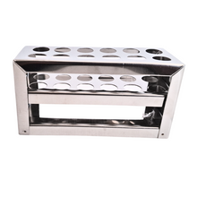 Load image into Gallery viewer, Test Tube Stand Stainless Steel 304 grade, Size 16 mm × 12 Holes Test Tube rack for Laboratory Pack of 1